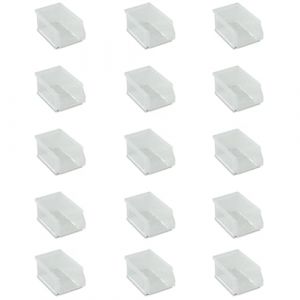 Tayg Lot de 15 bacs en plastique empilables n&deg; 52 &ndash; Organisateur &agrave; vis, tiroirs, bo&icirc;te de rangement, bacs en plastique rectangulaires, 23,5 x 16 x 13 cm (Tooltok, neuf)