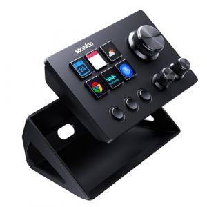 SOOMFON Stream Controller SE, Stream Studio Deck 6 LCD Touches Macro 3 Boutons 3 Potentiomètres, Production Console Deck Compatible PC/Mac, Production Contrôleur pour OBS/Streamlabs/Twitch/Youtube (SOOMFON official, neuf)
