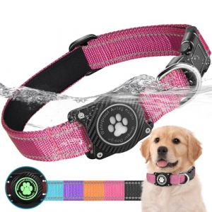 Ytanest Support Collier Airtag pour Chien Étanche avec Apple Air Tag Imperméable pour Petits Moyens et Grands Chiens, Rouge, S (Litang, neuf)