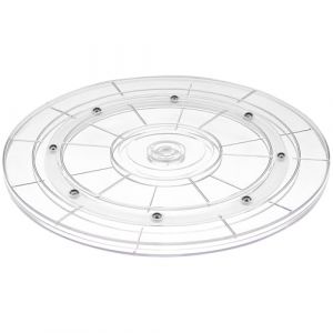 Kepfire 25 cm Acrylique Lazy Susan Plateau Tournant Organisateur Palier Tournant Affichage Base Cuisine Pimenter Gâteau Étagère (Kepfire E-commerce, neuf)