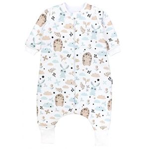 TupTam Gigoteuse Bébé avec Pieds et Manches, certifiée OEKO-TEX, Gigoteuse d'hiver 2,5 TOG, Unisexe, Hérisson/Lapin/Beige/Vert minéral, 92-98 (LotteStyle, neuf)