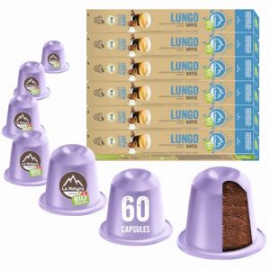 La Natura Lifestyle LUNGO BIO 60 CAPSULES DE CAFÉ compatibles machines à capsules Nespresso | Capsules de café 100% compostables industriellement | Écologique (La Natura Lifestyle, neuf)