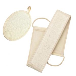 Heyumybit Loofah Sangle Lave Dos,Lave-Dos pour Douche,Luffa Exfoliant,Loofah Sangle De Bain,Utilisée pour les Soins du Corps Douche Homme et Femme (Heyumybit, neuf)