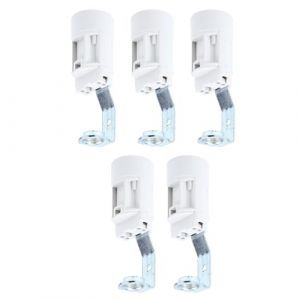 VILLCASE 5 Pièces E14 Douille Lampe Ampoule, Douille Ampoule Support Ampoule Lustre Bougies Douille E14 Universelles LED Douilles de Lustre À Bougie pour La Maison (White, 70mm) (Farrar Fae, neuf)