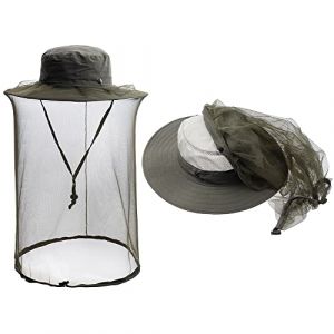 ZffXH Chapeau Anti Moustique, Chapeau Moustiquaire, Chapeau Apiculteur, Chapeau De Soleil D'&eacute;t&eacute; en Maille Safari pour Le Camping Et La P&ecirc;che avec Filet Et Voile pour Homme Et Femme (KCEU, neuf)