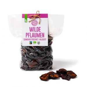 PAKKA - Prunes séchées commerce équitable bio 1 kg, prunes sauvages séchées, moitiés de prunes ramassées à l'état sauvage par des petits paysans de Samarcande, Ouzbékistan, végétalien, 1000 g (Pakka - premium organic nuts from small farmers, neuf)