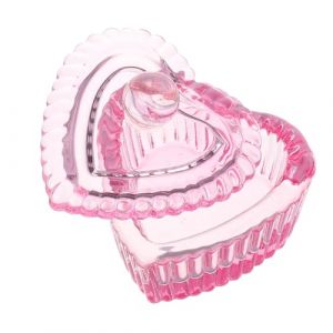 PartyKindom Verre Godet Ongles Cœur Cristal Irisé avec Couvercle Bol Manucure Multifonction pour Nettoyage Pinceaux et Dissolution Vernis Outil Nail Art pour Salon et Usage Maison (Brushira, neuf)