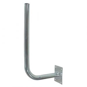 Wessper Support de Balcon 30/75 cm – Support Mural pour Parabole/Antenne – Acier Galvanisé Résistant à la Corrosion – avec Plaque de Fixation et Embout de Protection (agdmaster, neuf)