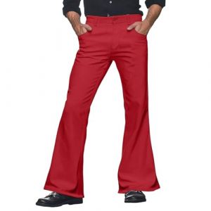 pvucpot Disco Pantalon À Pattes D'éléphant Homme Années 60, Déguisement Pantalon évasé Slim des Années 70, Pantalon à Pattes d'eph, Disco Fever, Carnaval Pantalon Cargo Homme Casual Coupe Ajustée (goodups, neuf)