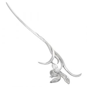 SAFIGLE &Eacute;pingle &agrave; Cheveux M&eacute;tal Argent&eacute; Avec Perles Motif Fleur De Prunier Baguette Chinoise &Eacute;l&eacute;gante Pour Coiffures F&eacute;minines &Eacute;pingle D&eacute;corative L&eacute;g&egrave;re Et Portable (KKater, neuf)