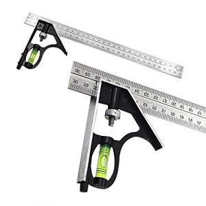 XTVTX Équerre combinée, rapporteur, angle combiné en acier inoxydable, outil de mesure, règle parallèle pour toutes les mesures d'angle de menuisier, outil de marquage du bois (shenzhenshiyaoxingmaoyi, neuf)