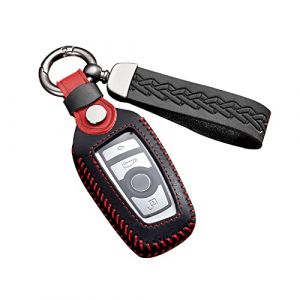 ontto &Eacute;tui de Protection en Cuir pour cl&eacute; de Voiture - Convient pour BMW F20 F30 G20 F31 F34 F10 G30 F11 X3 F25 X4 I3 M3 M4 1 S&eacute;rie 3 5 Housse de cl&eacute; de Voiture avec Porte-cl&eacute;s- Noir B (Ontto, neuf)