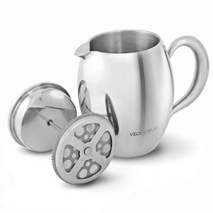 VeoHome - Cafetière à Piston 0,75 Litre- Incassable et garde le café chaud longtemps grâce à sa double coque inox (VEO-Tech, neuf)