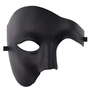Lilwemen Masque pour homme Masque de mascarade Fant&ocirc;me de l'Op&eacute;ra Demi-masque (Noir) (CLMYUK, neuf)