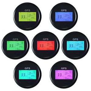 ELING GPS Compteur De Vitesse Num&eacute;rique Indicateur De Vitesse Odom&egrave;tre Tachym&egrave;tre Pour Auto Marine Avec Antenne GPS 7 R&eacute;tro-&eacute;clairage 85mm (Eling Parts Ltd., neuf)