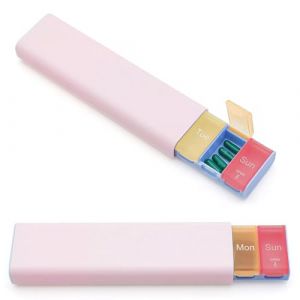 ATTEEFI Boite Medicaments 7 Jours, Color&eacute; Pilulier Voyage, 7 Compartiments Boite a Medicament Rangement, avec Capuchon de Protection Rose, pour Pilule, Vitamines et Huile de Poisson (ROTARIU SELLPOINT S.R.L., neuf)