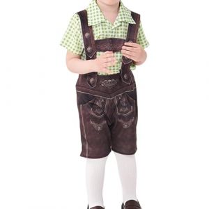 Yurosuis Costume de f&ecirc;te de la bi&egrave;re pour enfant - D&eacute;guisement de f&ecirc;te d'Halloween - V&ecirc;tements de f&ecirc;te pour d&eacute;m&eacute;nagements, maternelle, f&ecirc;tes de famille, f&ecirc;tes d', vert, S (yuruoda, neuf)
