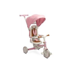 CARETERO Toyz Faro &ndash; Tricycle B&eacute;b&eacute; &Eacute;volutif, Draisienne &Eacute;volutif, V&eacute;lo Poussette - Tricycle Multifonctionnel avec Cadre Ajustable et Pliable - S&eacute;curit&eacute; et Polyvalence - Rose (IKS 2 Group, neuf)