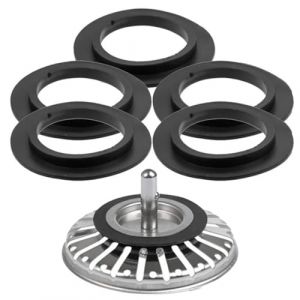 YUVKIN Lot de 5 Joints Universels pour Bonde d'&Eacute;vier, Accessoires de Bouchon d'&Eacute;vier, Joint de Remplacement pour &Eacute;vier et Bonde (&Oslash; int&eacute;rieur 32 mm, &Oslash; ext&eacute;rieur 54 mm) (HerEdit, neuf)
