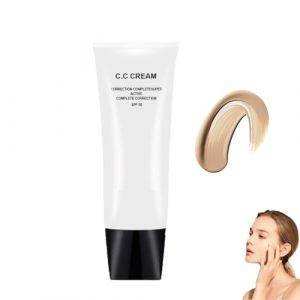 Cr&egrave;me CC pour femmes matures, Cr&egrave;me CC auto-adaptative pour peaux matures, Correcteur de teint SPF 50, Soin hydratant correcteur de couleur (guangzhouqiangxishangmaoyouxiangongsi, neuf)