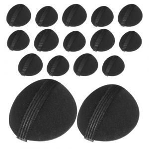 HAMPPLIES 16 Pi&egrave;ces Lot de 16 Coussinets en &Eacute;ponge Invisibles pour Coiffures Volumineuses Grand et Petit Format Accessoires Coiffure pour Cr&eacute;er Volume et Hauteur Naturelle Adapt&eacute;s Cheveux (Chfaan, neuf)