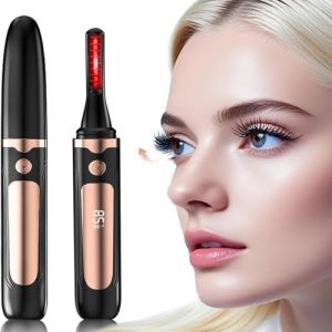 Recourbe Cils Chauffant, Facturable Eyelash Curler Comb Recourbe-Cils &Eacute;lectrique avec 4 Modes de Temp&eacute;rature Recourbe Cil Professionnel pour Tous Les Cils (BHLI EU, neuf)
