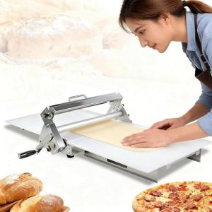 LSHFYV Laminoir &agrave; p&acirc;te &agrave; Croissants, laminoir Professionnel, &eacute;paisseur r&eacute;glable de 0 &agrave; 25 mm, Acier Inoxydable, Machine &agrave; laminer de Table pour Croissants, Fondant, Pizza et p&acirc;tisserie Type300 (LSFYY, neuf)
