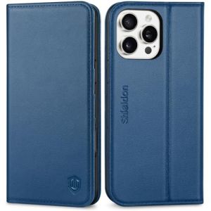Shieldon Coque pour iPhone 16 Pro Max 5G, Etui Portefeuille [RFID Blocage] Housse Cuir Véritable Anti-Choc Folio Magnétique Case Compatible avec iPhone 16 Pro Max (6.9" 2024) - Bleu Royal (TG-Global FR, neuf)