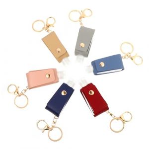 COLLBATH Porte-Cl&eacute;s &Eacute;tui en Cuir PU pour Flacon de Gel Lavant Mains Lot de 6 Pi&egrave;ces Couleurs Al&eacute;atoires Housse Portable L&eacute;g&egrave;re ABS Accessoire Voyage Pratique et Couleur Al&eacute;atoire (JianLui, neuf)