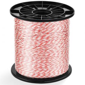 500M 1640Ft Fil &eacute;lectrique de Haute Conductivit&eacute; pour Cl&ocirc;ture &eacute;lectronique du B&eacute;tail, Fil de Cl&ocirc;ture &eacute;lectrique Portable pour Chevaux, Vaches, Moutons Et Chiens (Rouge, 500m) (YYYuYong, neuf)