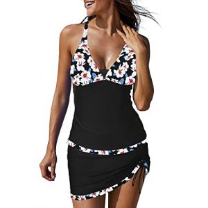 Maillot De Bain Short Femme, Maillot De Bain Jupette Short De Bain Femme Maillot De Bain Ventre Plat Maillot De Bain pour Femme avec Mastectomie Maillot Bain Jupette Maillots Deux # # (ZJsz, neuf)
