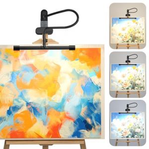 Lustaled Lampe de Bureau LED, Lampe pour Chevalet de Peinture &agrave; Pince, Lampe Pupitre Musique, Lampade Piano, 3 Couleurs & 5 Luminosit&eacute;s, Lampada Lecture pour Tete de Lit, Lampada Bricolage (tuoshuang, neuf)