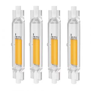 Ampoules R7S LED 78mm Dimmable 15w, Ampoule LED R7S 15W Équivalent à Lampe Halogène 100W 150w, R7S LED Ampoule Blanc Naturel 4000K, 1500LM, Sans Scintillement, Éclairage à Faisceau 360°, Lot de 4 (Zbbying, neuf)