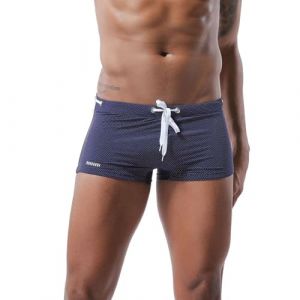 Short De Bain Homme Slip Sexy Piscine Boardshort avec Cordon Été À Séchage Rapide Surf Maillots De Bain Short Sport Mes Commandes Passées Marine XL (LIAGEA, neuf)