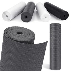 MooiFun Tapis Frigo en EVA, Tapis Fond de Tiroir Antiderapant Non-adh&eacute;sif, Plastique Tapis pour Refrigerateur Placard Etagere, Protection pour Meuble Camping, sous Evier Cuisine (Gris/30cm x 305cm) (MooiFun EU, neuf)