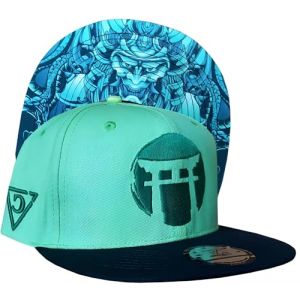 Capiche [99+ Designs] Casquette Snapback Verte, Green Samurai, pour Hommes, de Baseball, Cap Japonaise, samoura&iuml;, karat&eacute;, t&ecirc;te Mort (ElementalGoods, neuf)