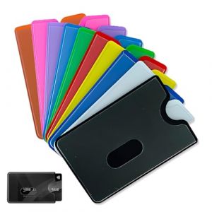 Rigides Etui Carte Bancaire Anti Piratage, 10 pièces 10 Couleurs RFID Pochette Carte, Porte Carte Antivol Anti Fraude, Etui Protection Carte Bancaire sans Contact, Porte Carte Bancaire Anti Piratage (ROBFLOR MARKET CARS, neuf)