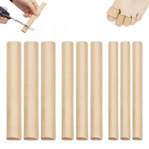 Puasok 9 Pi&egrave;ces Protege Orteil Silicone Souple, 3 Tailles D&eacute;coupables (S/M/L) 15cm, Protection Orteil R&eacute;utilisable, Capuchon Orteil Antid&eacute;rapant pour Pr&eacute;venir les Ampoules et Frottements (SIA Dzenitis, neuf)