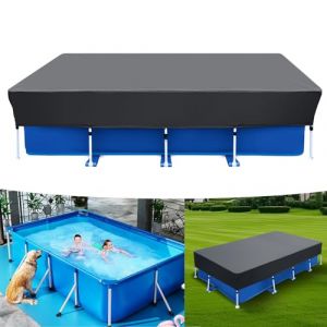 Bâche de Piscine Hors-Sol rectangulaire de 4 x 2,1 m avec Cordon de Serrage de 398,8 x 210,8 cm, Robuste pour Cadre en métal rectangulaire de 4 m, Piscine extérieure Hors Sol, sécurité hivernale (YuhanShop-fr, neuf)