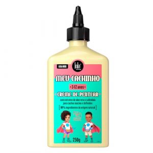 Lola Cosmetics - Crème Coiffante "Meu Cachinho" - 98% Ingrédients Naturels - Pour Enfants 3-12 Ans - Hydratation et Définition des Boucles - 250 g (Beleza37, neuf)