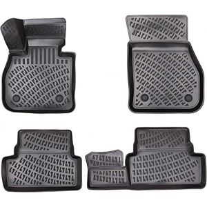 ELMASLINE 3D Tapis de Sol pour Renault Scenic 3 III (2009-2016) | Tapis de Voiture en Caoutchouc avec Bords Extra Hauts | Accessoires Auto (herneland, neuf)