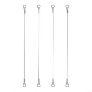 Durlo Lot de 4 c&acirc;bles de retenue pour porte d'armoire, limiteur de charni&egrave;re en acier inoxydable 304, angle d'ouverture de porte flexible, protection (20 cm) (Durlo, neuf)