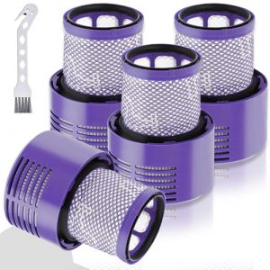 TOPALL Filtre pour Dyson V10,Filtre Aspirateur pour Dyson SV12,Accessoires pour Dyson Cyclone V10 Animal/V10 Absolute/V10 Motorhead/V10 Total Clean/SV12,Pièce pour Aspirateur #969082-01(4 Paquets) (OUYUE STORE, neuf)