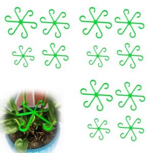 BIRLOZA 12pcs Support Tige Plantes Interieur, Supports de Tige de Plante Grimpante en Plastique Crochet de Tige de Plante R&eacute;utilisable Anneau Tige Support Plantes pour Plante (Vert) (DOU  LIHUI STORE, neuf)