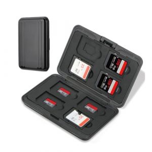 Rangement Carte Mémoire pour Cartes SD/TF, Étui de Stockage Portable pour Carte SD, Étui pour Cartes Mémoire 16 Emplacements Résistant à l'eau, Étanche Résistant aux Chocs Léger Portable (EUROEDI SPEDITION, neuf)
