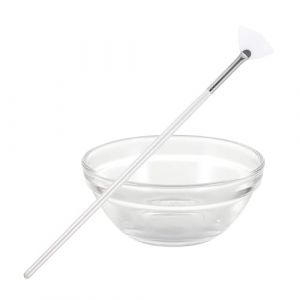 FRCOLOR 2pi&egrave;ces Pinceau &Eacute;ventail Pour Masque Et Lotion Avec Bol Applicateur De Beaut&eacute; Pour Visage Pinceau De Maquillage Pour Soins &agrave; Domicile (Laners, neuf)