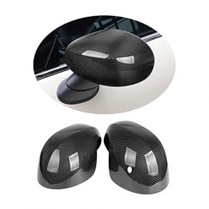 MINI Ext&eacute;rieur Miroir D&eacute;cor, coques de r&eacute;troviseurs lat&eacute;raux pour Mini Cooper One/D/SD/S/JCW F54 F55 F56 F57 F60 2020-2022 (Carbone Motif, S&eacute;rie F Avec trou de lumi&egrave;re) (UVCANY-EU, neuf)