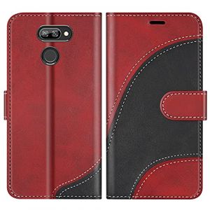 BoxTii Coque pour LG K40S, Portefeuille Etui en Cuir PU, Magn&eacute;tique Protection Housse Coque pour LG K40S, Rouge (BoxTii, neuf)