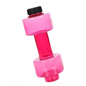 Gazocua Bouteille d'eau de sport Haltères Gourde d'entrainement Haltères Bouteille d'eau 550 ml 1500 ml Forme d'haltère Sport Fitness Gourde pour yoga, extérieur, cyclisme, camping (yingshuan, neuf)