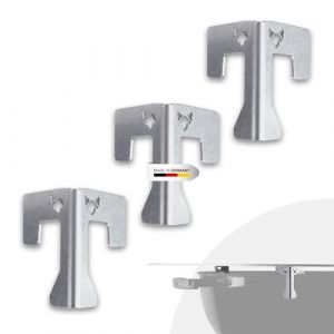 FENNEK Lot de 3 entretoises universelles pour plaques de cuisson - Pour tonneau &agrave; feu, brasero et barbecue sph&eacute;rique - Distance parfaite par rapport &agrave; la source de chaleur - Fabriqu&eacute; en Allemagne (FENNEK, neuf)